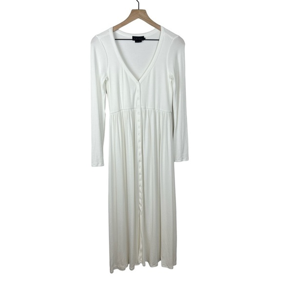 Hatch Maternity White Softest Ribbed Nursing Dress - Picture 1 of 6